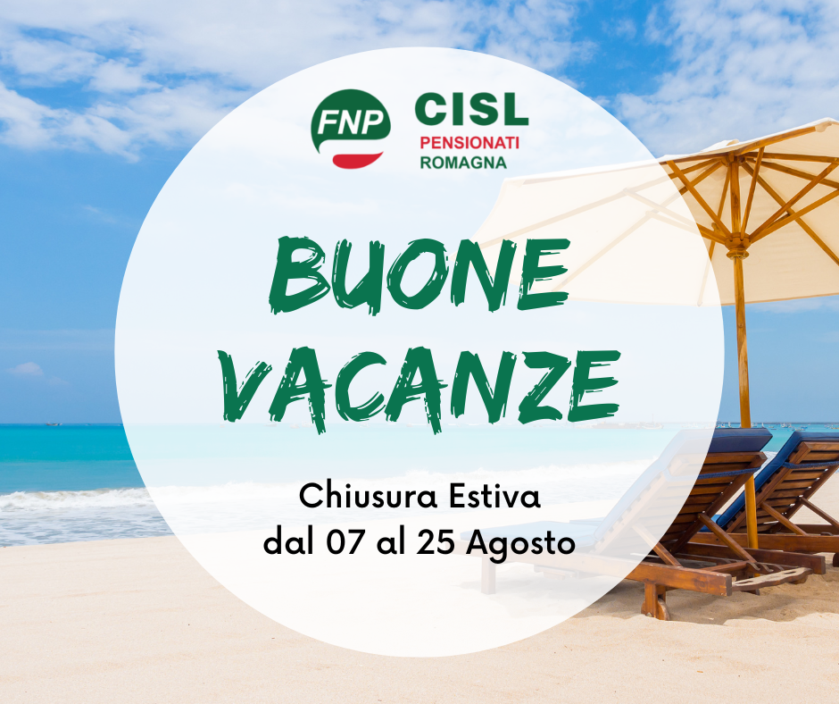 Chiusura Estiva 2023 Fnp Cisl Romagna