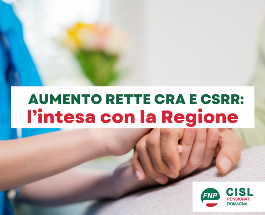 Intesa tra sindacati e Regione sull’aumento rette anziani e disabili