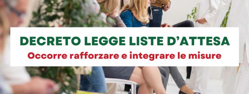 Decreto Legge Liste d'attesa